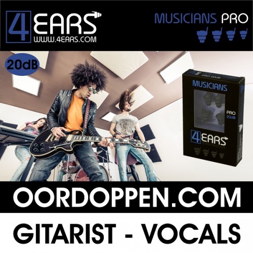 4EARS MUSICIANS PRO 20dB Oordopjes | Oordoppen Muzikant | Geluidstechnicus Vocals Gehoorbescherming |Musicus