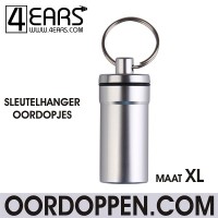 4EARS Sleutelhanger Oordoppen maat XL - Zilver