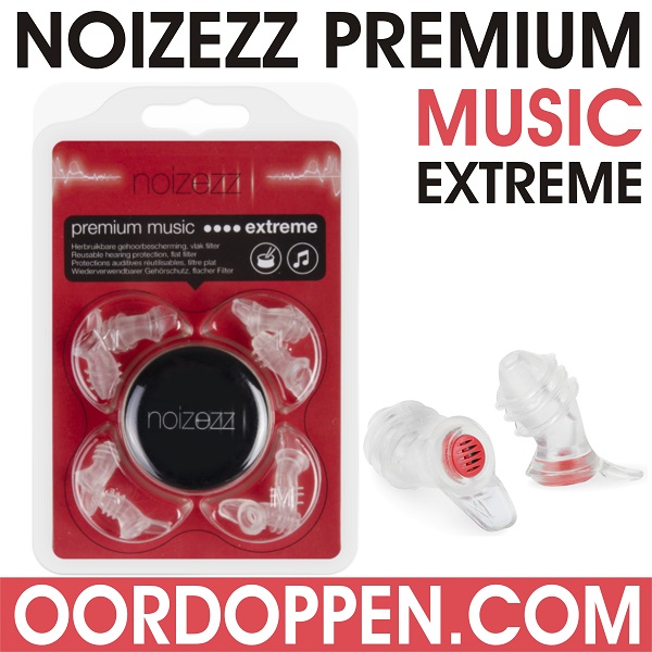 Oordoppen.com - Noizezz Premium Music Extreme Red Oordopjes Drummen Gehoorbescherming met vlakke demping Drummer - filter speciaal membraan - Slagwerker