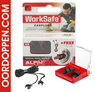 Alpine WorkSafe oordopjes voor gebruik tijdens het klussen.