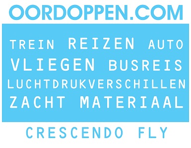 Crescendo Fly Oordopjes op Oordoppen.com voor Vliegen - Vliegtuig - Luchtdrukverschillen - Motorlawaai