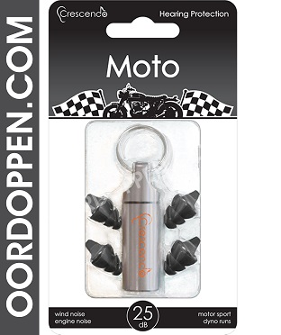 Crescendo Moto Oordopjes voor gebruik tijdens het motorrijden. Windruis - Oorsuizen - Piepende Oren Motor Gehoorbescherming