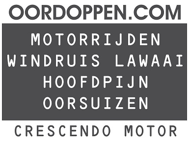 Crescendo Motor Oordopjes op Oordoppen.com - Motorrijden - Motorrijder - Lawaai - Windruis - Gehoorbescherming
