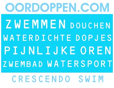 Crescendo Swim Oordopjes Zwemmen op Oordoppen.com - Zwemles - Watersport - Douchen - Waterdichte - Zwemmersoor