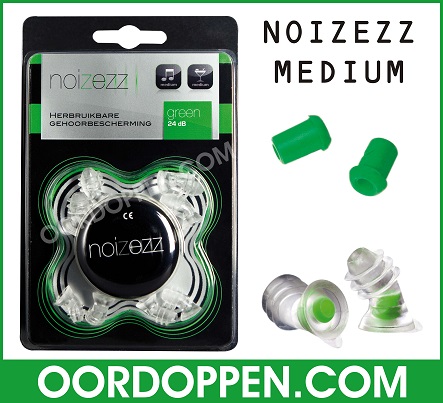 Oordoppen.com - Noizezz Medium Groen Oordopjes - Gehoorbescherming - Festival - Evenement - Concert - Muziek - Universeel - Herrie Stoppers - Gehoorbescherming