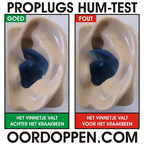 camera Allerlei soorten Scharnier Proplugs HUM-test gehoorbescherming. De juiste manier om Proplugs oordopjes  te dragen! Oordoppen als afsluitzegel. Passen Proplugs